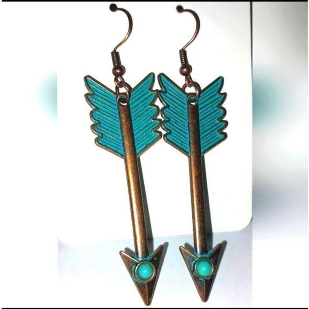 Vintage bow and arrow earrings